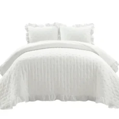 Kirkland's Home Reyna Ruffle 3-Pc. King Quilt Set- Quilts