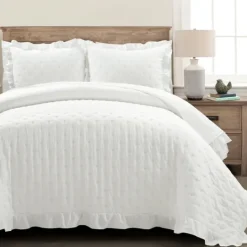Kirkland's Home Reyna Ruffle 3-Pc. King Quilt Set- Quilts