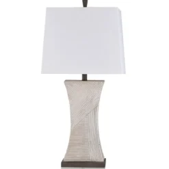 Kirkland's Home Ribbed Concave Table Lamp- Table Lamps