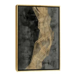 Kirkland's Home Ribbon Of Gold Abstract Canvas Framed Art- Framed Art