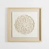 Kirkland's Home Rice Paper & Natural Linen Cutout Wall Plaque- Wall Plaques