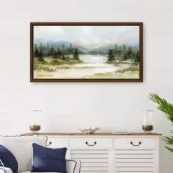 Kirkland's Home River View Framed Canvas Art Print- Framed Art