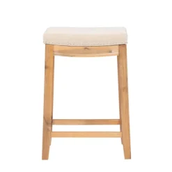 Kirkland's Home Riverdale Acacia Wood Counter Stool- Bar Stools & Counter Height Stools