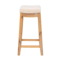 Kirkland's Home Riverdale Acacia Wood Counter Stool- Bar Stools & Counter Height Stools