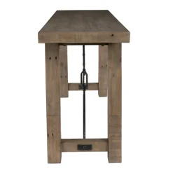 Kirkland's Home Roane Gray Reclaimed Pine Console Table- Console Tables