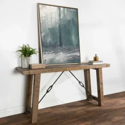 Kirkland's Home Roane Gray Reclaimed Pine Console Table- Console Tables