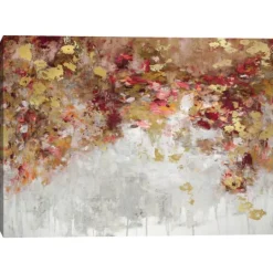 Kirkland's Home Robbins Charmed Gold Canvas Art Print- Canvas Art