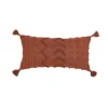 Kirkland's Home Roberta Rust Pom Pom Tassel Lumbar Pillow- Pillows