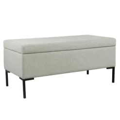 Kirkland's Home Ronaldo Woven Storage Bench- Benches & Ottomans