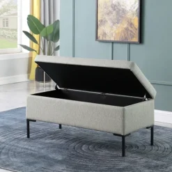 Kirkland's Home Ronaldo Woven Storage Bench- Benches & Ottomans
