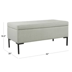 Kirkland's Home Ronaldo Woven Storage Bench- Benches & Ottomans