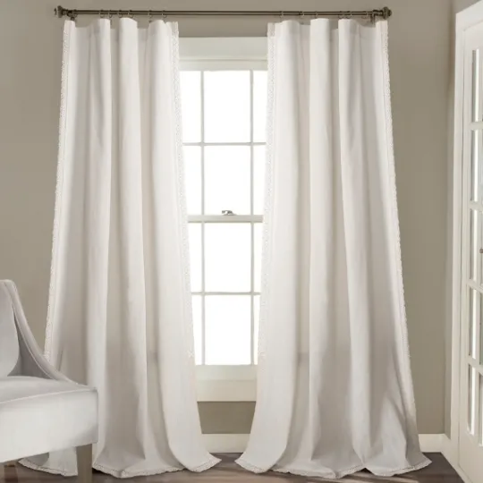 Kirkland's Home Rosalie Lace Curtain Panel Set, 108 In.- Curtains & Drapes