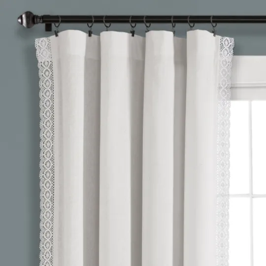 Kirkland's Home Rosalie Lace Curtain Panel Set, 63 In.- Curtains & Drapes
