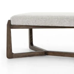 Kirkland's Home Roscoe Brunswick Pebble Upholstered Bench- Benches & Ottomans