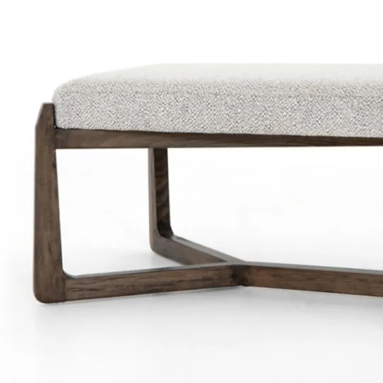 Kirkland's Home Roscoe Brunswick Pebble Upholstered Bench- Benches & Ottomans