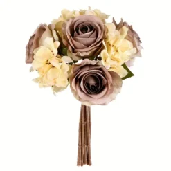 Kirkland's Home Rose And Hydrangea Bouquets, Set Of 2- Stems & Bouquets