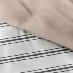 Kirkland's Home Rose Pink Echo Stripe 3-Pc. Queen Duvet Cover Set- Duvets
