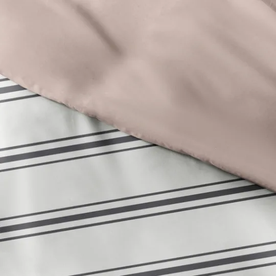 Kirkland's Home Rose Pink Echo Stripe 2-Pc. Twin Duvet Cover Set- Duvets