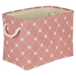 Kirkland's Home Rose Trellis Paw Print Storage Basket, 14 In.- Baskets & Boxes