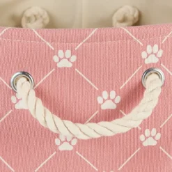 Kirkland's Home Rose Trellis Paw Print Storage Basket, 14 In.- Baskets & Boxes
