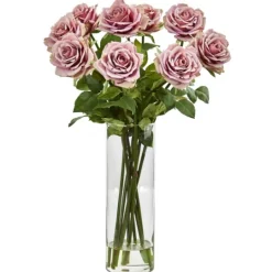 Kirkland's Home Roses In Cylinder Vase Floral Arrangement- Arrangements & Greenery