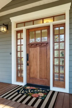 Kirkland's Home Roses Welcome Doormat- Doormats