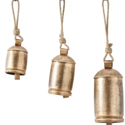 Kirkland's Home Round Aged Hanging Bells, Set Of 3- Decorative Accents