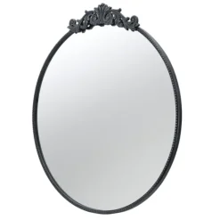 Kirkland's Home Round Antique Floral Scroll Mirror, 39 In.- Decorative Mirrors