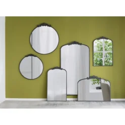 Kirkland's Home Round Antique Floral Scroll Mirror, 39 In.- Decorative Mirrors
