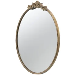 Kirkland's Home Round Antique Floral Scroll Mirror, 32 In.- Decorative Mirrors