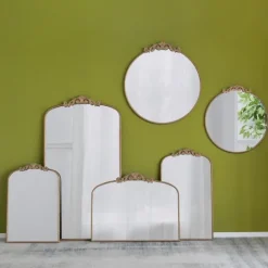 Kirkland's Home Round Antique Floral Scroll Mirror, 32 In.- Decorative Mirrors