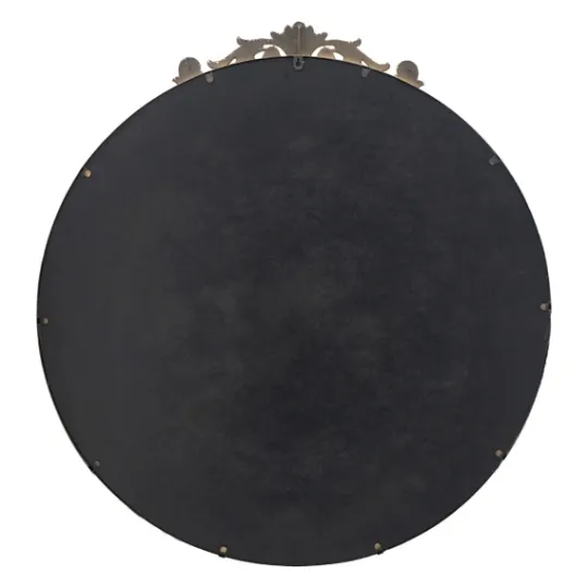 Kirkland's Home Round Antique Floral Scroll Mirror, 39 In.- Decorative Mirrors
