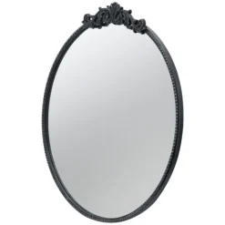 Kirkland's Home Round Antique Floral Scroll Mirror, 32 In.- Decorative Mirrors