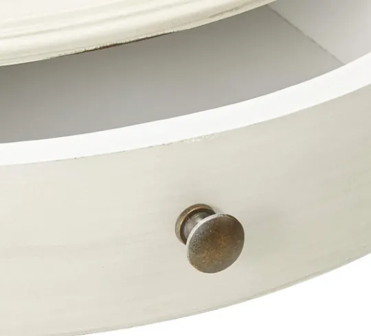 Kirkland's Home Round Antique Pedestal Accent Table- Accent & End Tables