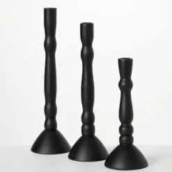 Kirkland's Home Round Base Taper Candle Holders, Set Of 3- Candle Holders