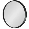 Kirkland's Home Round Black Wood Travis Accent Mirror- Decorative Mirrors