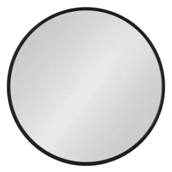 Kirkland's Home Round Black Wood Travis Accent Mirror- Decorative Mirrors