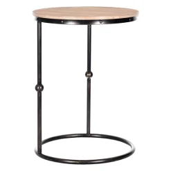 Kirkland's Home Round C-Table With Beaded Base- Accent & End Tables