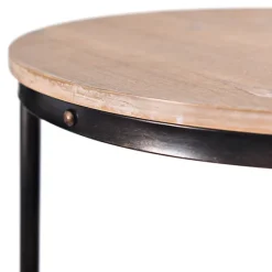 Kirkland's Home Round C-Table With Beaded Base- Accent & End Tables