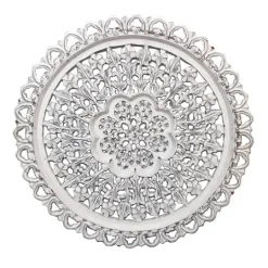 Kirkland's Home Round Distressed Wood Carved Wall Plaque- Wall Plaques