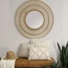 Kirkland's Home Round Double Frame Rattan Mirror- Decorative Mirrors