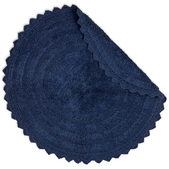 Kirkland's Home Round French Crochet Bath Mat, 28 In.- Bathroom Rugs