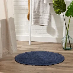 Kirkland's Home Round French Crochet Bath Mat, 28 In.- Bathroom Rugs