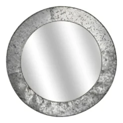 Kirkland's Home Round Galvanized Wall Mirror, 22 In.- Decorative Mirrors