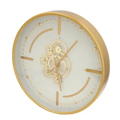 Kirkland's Home Round Gold Gears Wall Clock- Clocks