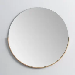 Kirkland's Home Round Gold Half Frame Mirror- Decorative Mirrors