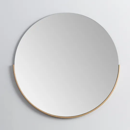 Kirkland's Home Round Gold Half Frame Mirror- Decorative Mirrors