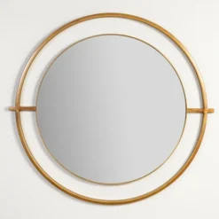 Kirkland's Home Round Gold Modern Wall Mirror- Decorative Mirrors
