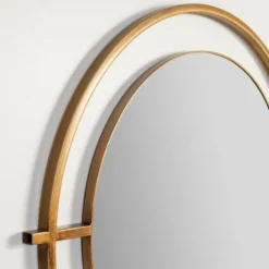 Kirkland's Home Round Gold Modern Wall Mirror- Decorative Mirrors