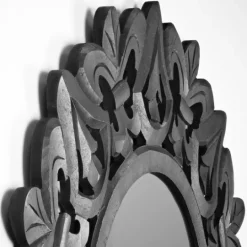 Kirkland's Home Round Hand Carved Mandala Medallion Mirror- Decorative Mirrors